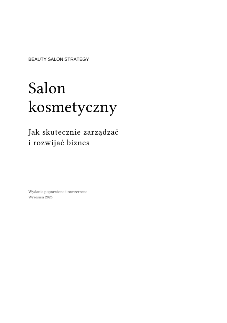 Oryginalna okładka ebooka Salon kosmetyczny. Jak skutecznie zarządzać i rozwijać biznes